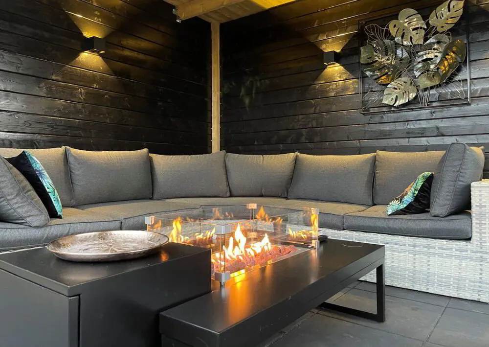 Enjoyfires vuurtafel Ambiance rechthoek zwart-zwart 120x80x35 cm - Afbeelding 2